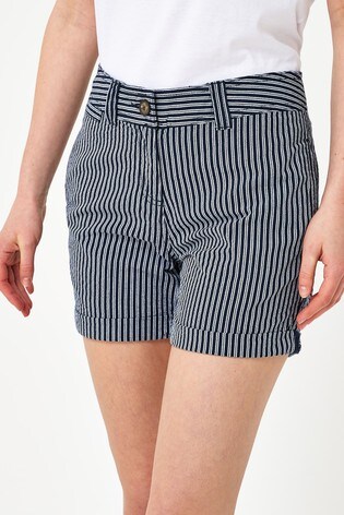Navy Stripe Chino Shorts