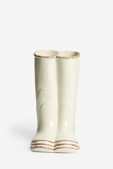 Wellington boot umbrella stand top