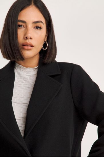 Buy Simply Be Black Faux Wool Relaxed Blazer Coat from Next Ireland