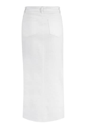 White denim hotsell midi skirt uk