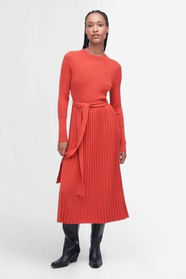 Barbour® Red Norma Knitted Dress