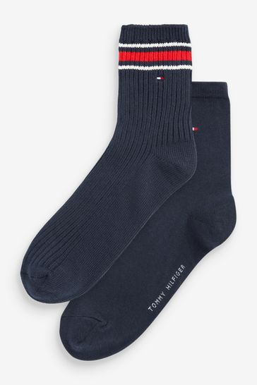 Tommy Hilfiger Women Blue Ankle Socks 2 Pack