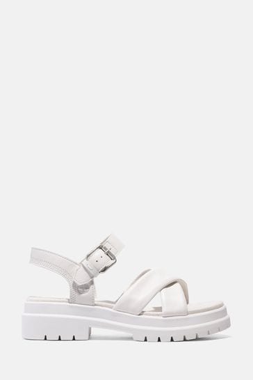 Timberland London Vibe Cross Strap White Sandals