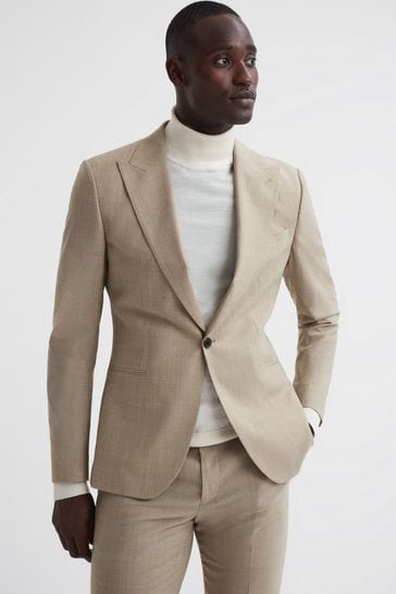 Buy Reiss Wish Slim Fit Single Breasted Wool Blend Blazer from Next Italy