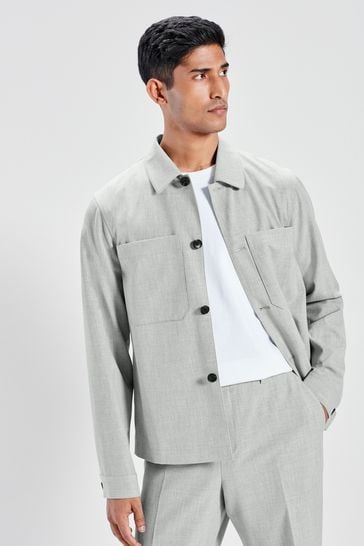 Light Grey Motionflex Shacket