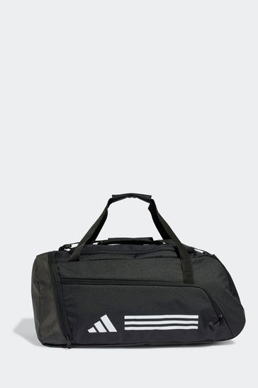 adidas Black Essentials 3 Stripes Duffel Bag