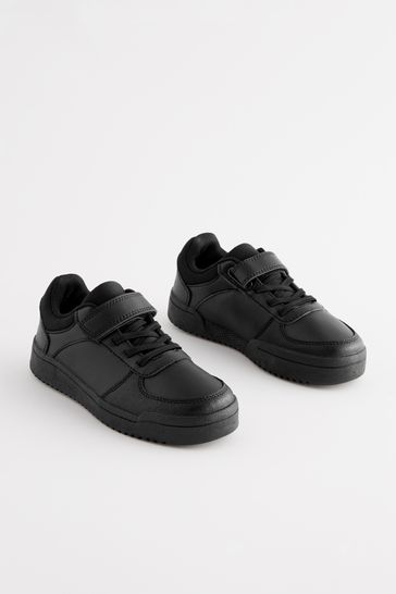 Buy Black Standard Fit F School Elastic Lace Shoes from Next Bahrain