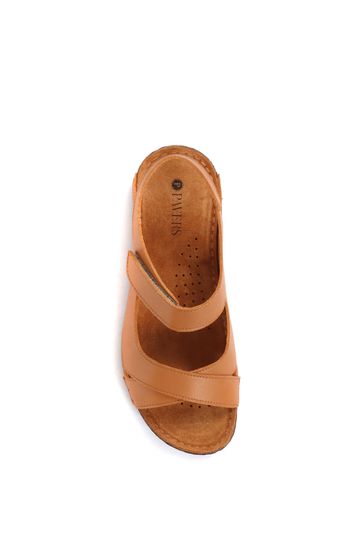 Buy Pavers Tan Ladies Touch Fasten Sandals from Next Saudi Arabia