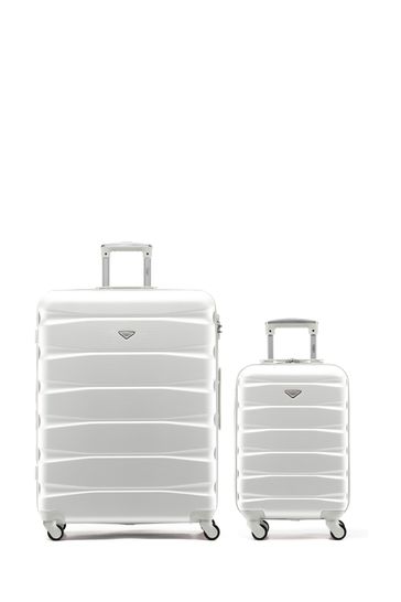 Set Of 2 Large Check-In & Small Carry-On Hardcase Travel Suitcase