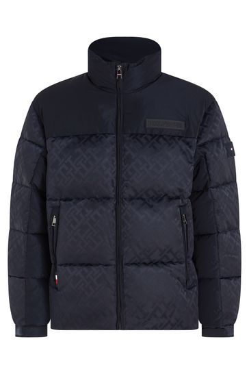 Buy Tommy Hilfiger Blue New York Monogram Puffer Jacket from Next