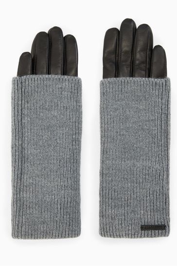Buy AllSaints Grey Zoya Cuff Gloves from Next Luxembourg