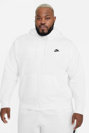 White nike zip up hoodie discount
