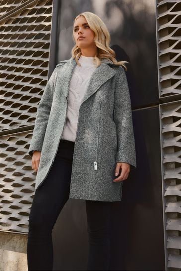 Grey biker coat hotsell