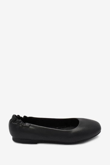 Black Square Toe Ballet Shoes