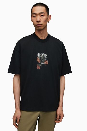 AllSaints Black Amulet Crew T-Shirt