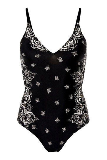 Monsoon Black Gem Print Swimsuit With Recycled Fabric
