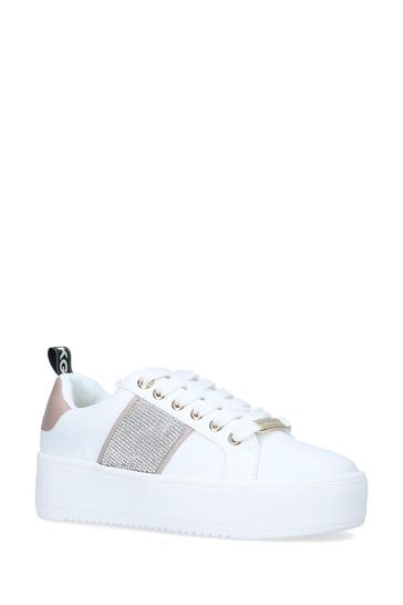 Buy KG Kurt Geiger Lighter Gem White Trainers from Next Bahrain