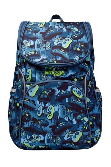 Smiggle Blue Vivid Access Backpack with Reflective Tape