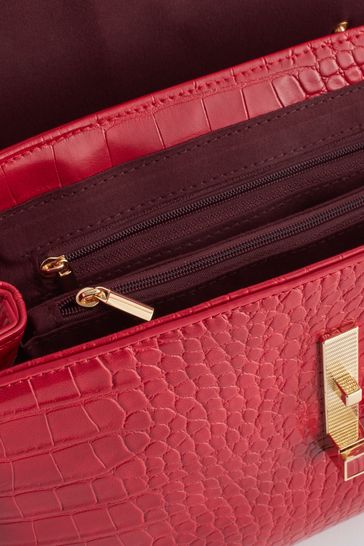 Red croc clutch discount bag