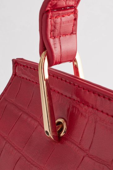 Buy Red Croc Effect Handheld Tote Bag from Next Singapore