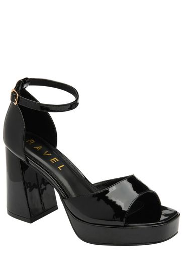 Ravel Black Ravel Platform Sandals With Ankle Strap