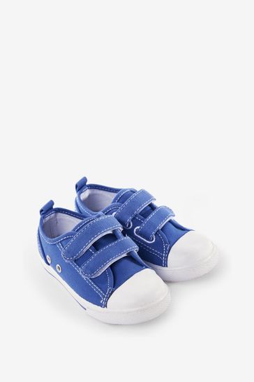 JoJo Maman Bébé Cobalt Children's Canvas Pumps