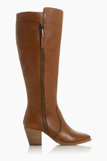 dune knee high brown boots