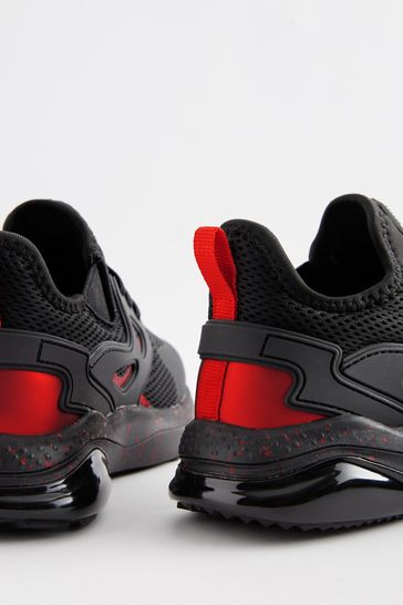 Buy Red Black Elastic Lace Trainers from Next Germany
