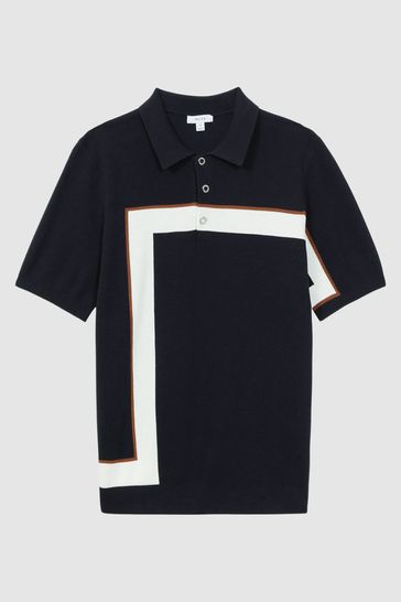 Black striped deals polo shirt
