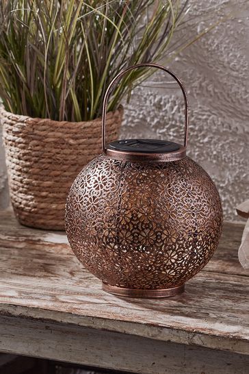 Buy Lights4fun Brass Moroccan Solar Lantern from the Next UK