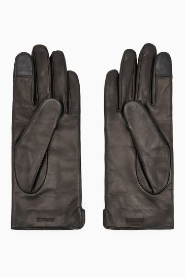 AllSaints Black Andra Leather Gloves