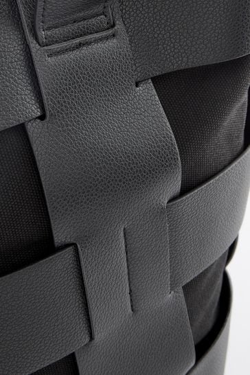 Buy Black Weave Shoulder Bag from Next Luxembourg