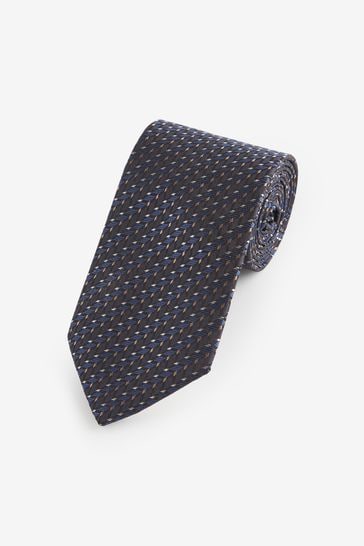 Navy Blue/Black Geometric Signature Made In Italy Tie