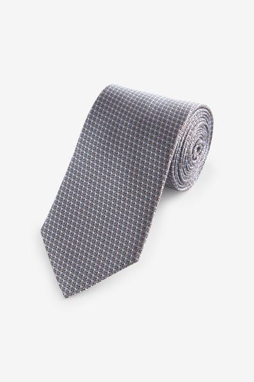 Neutral Brown/Light Blue Signature Made In Italy Tie