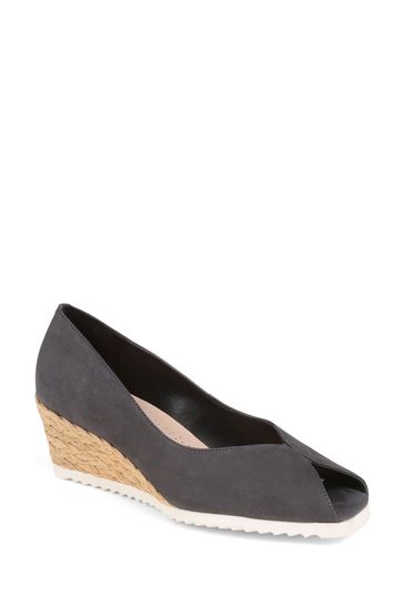Buy Pavers Blue Peep Toe Espadrille Wedge Sandals from Next Sweden
