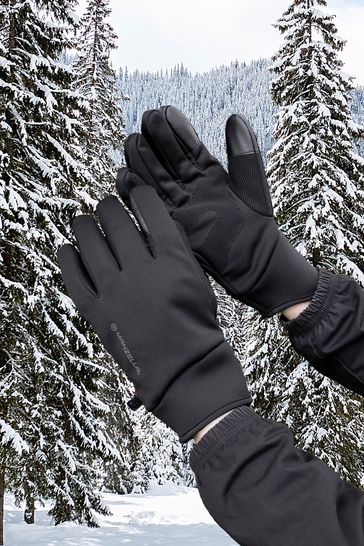 Totes Black Mens Manzella Warmest Gloves