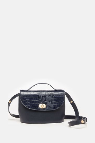 Navy croc bag best sale