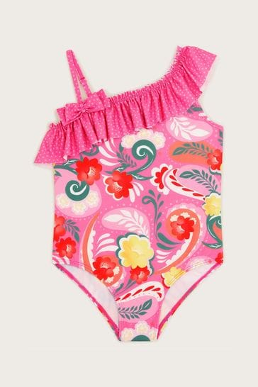 Monsoon Pink Floral Swirl Swimsuit