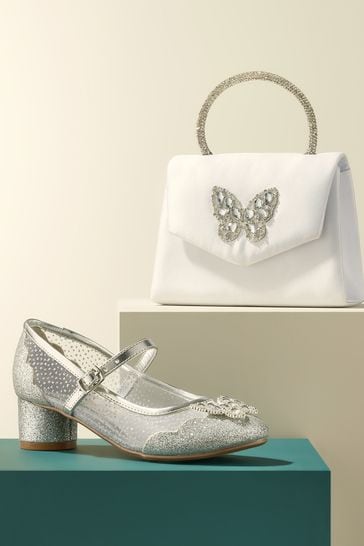 Monsoon Natural Sparkly Butterfly Bridesmaid Bag