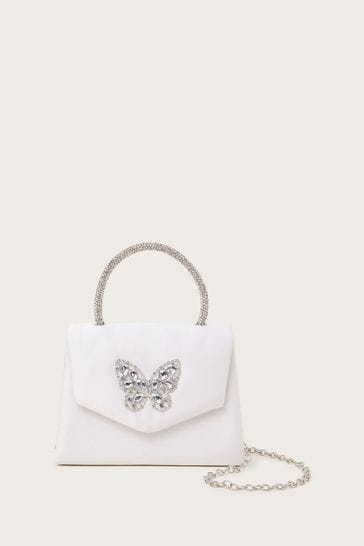 Monsoon Natural Sparkly Butterfly Bridesmaid Bag