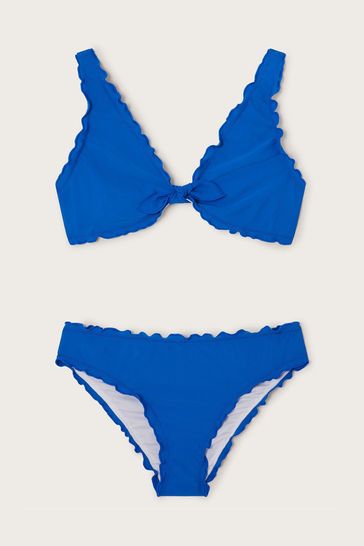 Monsoon Blue Frill Bikini Set