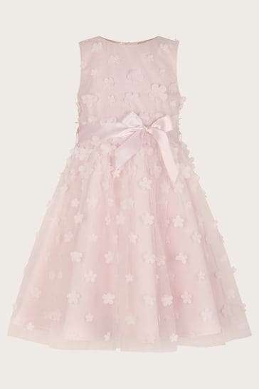 Monsoon Pink Reya 3D Scuba Bridesmaid Dress
