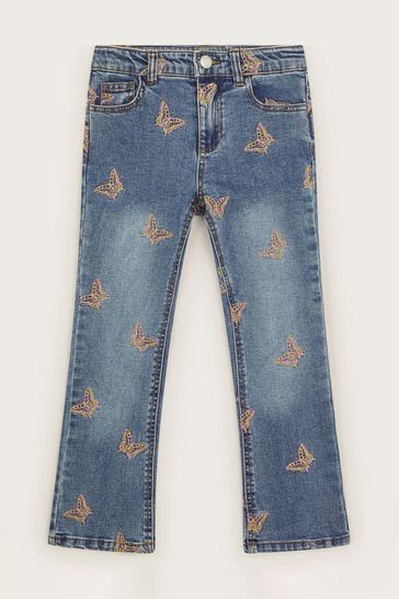 Monsoon Blue Butterfly Embellished Jeans