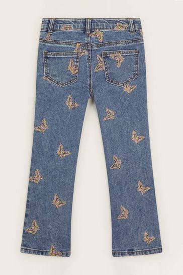 Buy Monsoon Blue Butterfly Embellished Jeans from Next Luxembourg