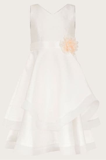 Buy Monsoon White Eleanor Duchess Twill Dress from Next Ireland