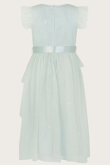 Buy Monsoon Green Stacie Waterfall Dress from Next Ireland