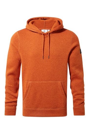 Tog 24 Mens Orenge Mosby Knitlook Fleece Hoodie