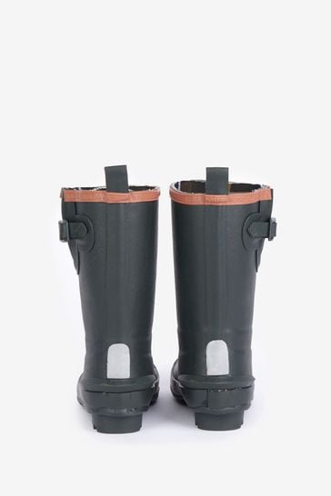 Barbour Olive Green Simonside Kids Wellies