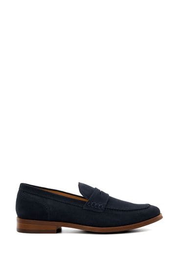 Dune London Blue Sulli Natural Sole Penny Loafers