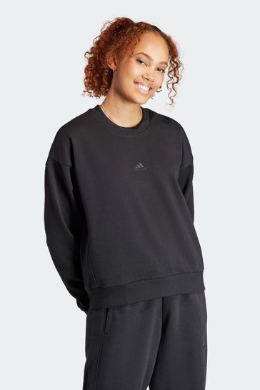 adidas Black Sportswear All Szn Fleece Loose Sweatshirt